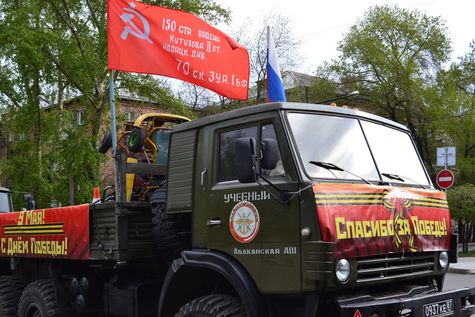 Автопробег в честь Дня Победы в Хакасии